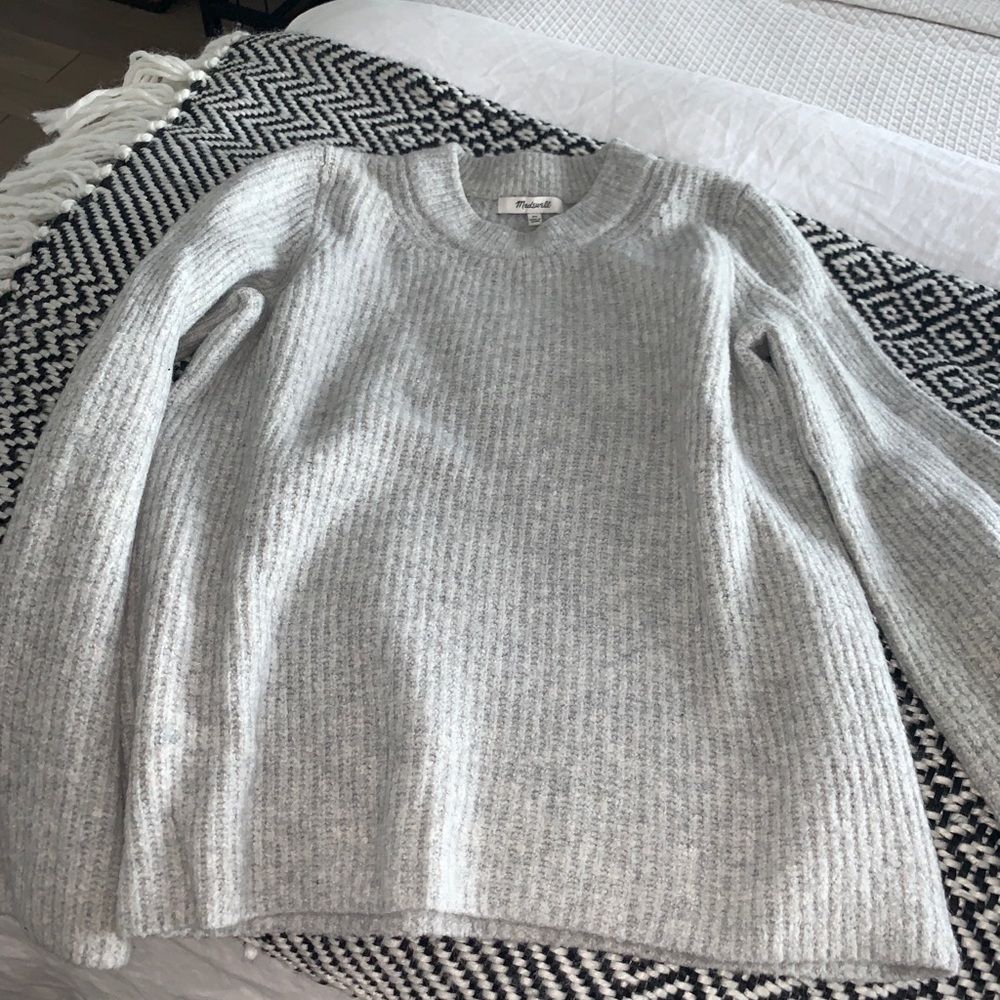 Madewell grey bell sleeve sweater